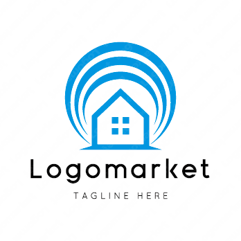 家と虹とレインボーのロゴ