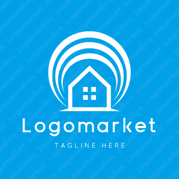 家と虹とレインボーのロゴ