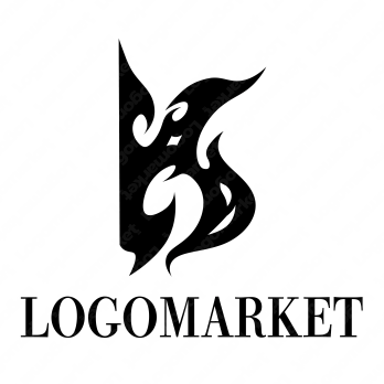 Kと曲線とアルファベットのロゴ