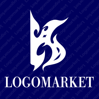 Kと曲線とアルファベットのロゴ