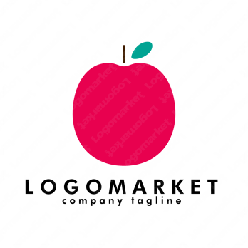 林檎と果物とフルーツのロゴ