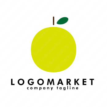 林檎と果物とフルーツのロゴ