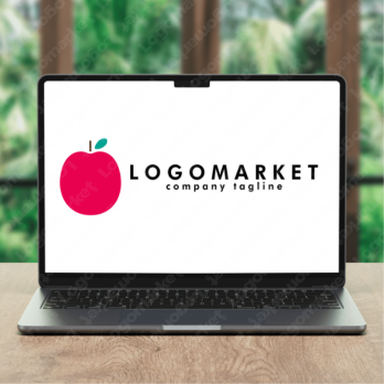 林檎と果物とフルーツのロゴ