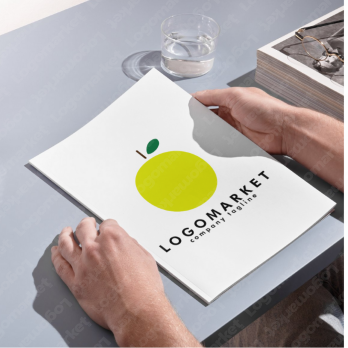 林檎と果物とフルーツのロゴ