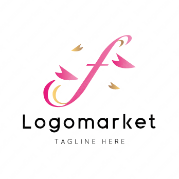 fとFと桜のロゴ