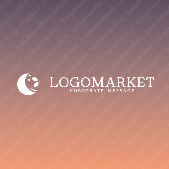 夜明けと月と円のロゴ