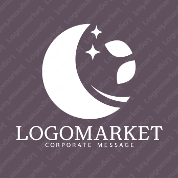 夜明けと月と円のロゴ