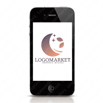 夜明けと月と円のロゴ