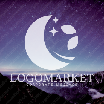 夜明けと月と円のロゴ