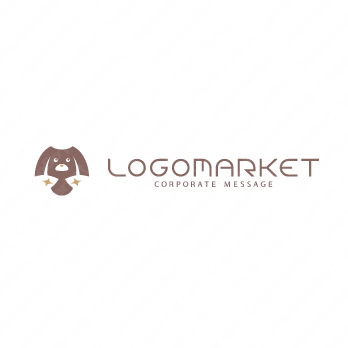 犬とペットとキャラクターのロゴ