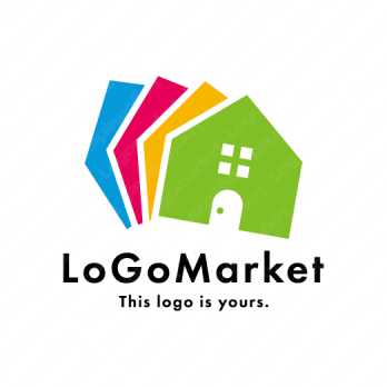 家とカードと4のロゴ