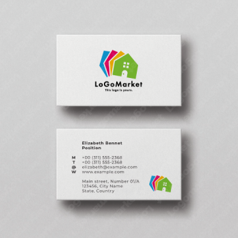 家とカードと4のロゴ