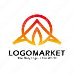 アウトドアとキャンプと灯火のロゴ