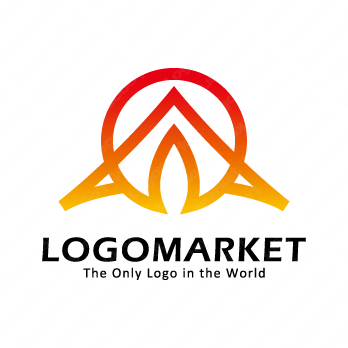 アウトドアとキャンプと灯火のロゴ