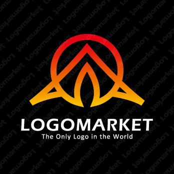 アウトドアとキャンプと灯火のロゴ