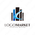Kとモダン建築と先進性のロゴ