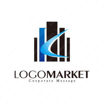 Kとモダン建築と先進性のロゴ