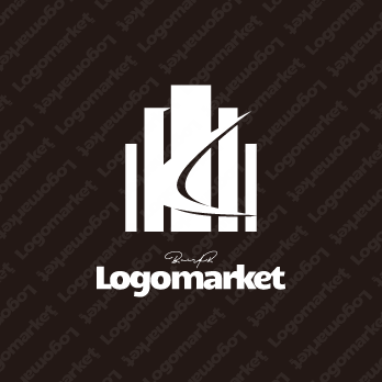 Kとモダン建築と先進性のロゴ