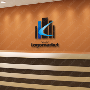 Kとモダン建築と先進性のロゴ