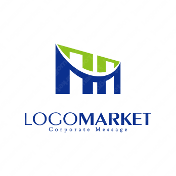 Mと未来を繋ぐとランドマークのロゴ