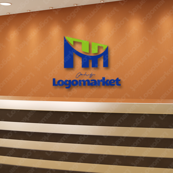 Mと未来を繋ぐとランドマークのロゴ