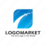 空と葉と飛翔のロゴ