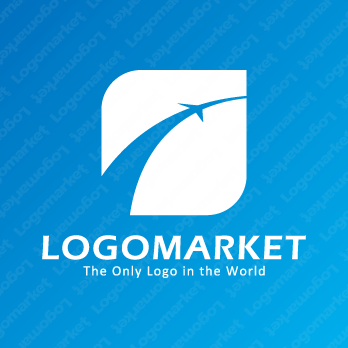 空と葉と飛翔のロゴ