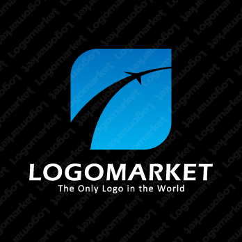 空と葉と飛翔のロゴ