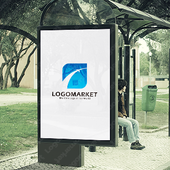 空と葉と飛翔のロゴ