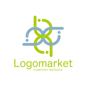 グッドマークとbとネットワークのロゴ