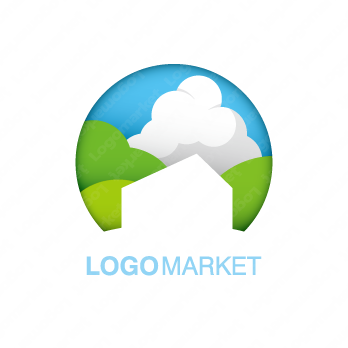 自然と空と建築のロゴ