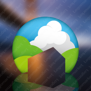 自然と空と建築のロゴ