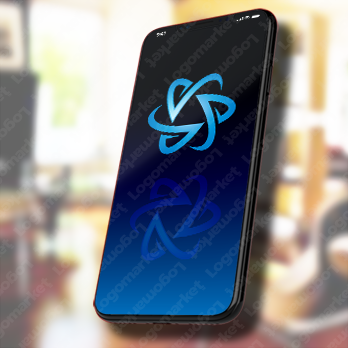 Vと回転とリングのロゴ