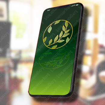 葉と輪と自然のロゴ