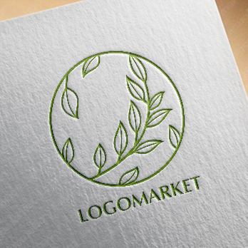 葉と輪と自然のロゴ