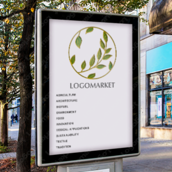 葉と輪と自然のロゴ