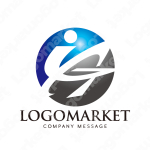 GとAと地球のロゴ