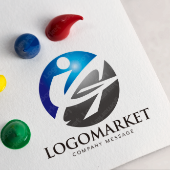 GとAと地球のロゴ