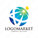 星と地球とグローバルのロゴ