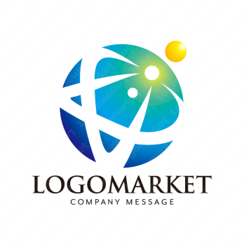 星と地球とグローバルのロゴ