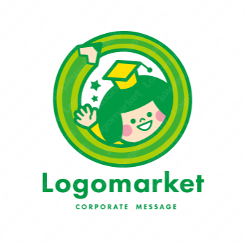 学びと安心感と親しみのロゴ