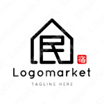民と家と宿のロゴ