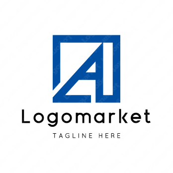 Aとaと正方形のロゴ