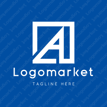 Aとaと正方形のロゴ