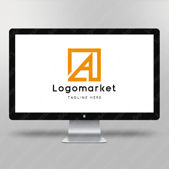 Aとaと正方形のロゴ