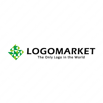 緑と輝きと集合のロゴ