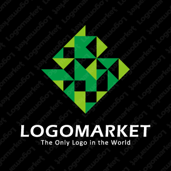 緑と輝きと集合のロゴ