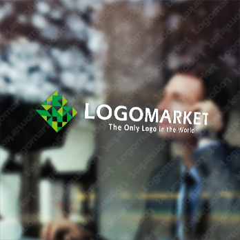 緑と輝きと集合のロゴ