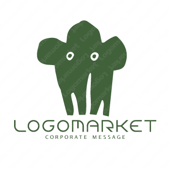 森と木とキャラクターのロゴ