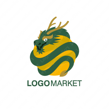 ドラゴンと龍と中国のロゴ